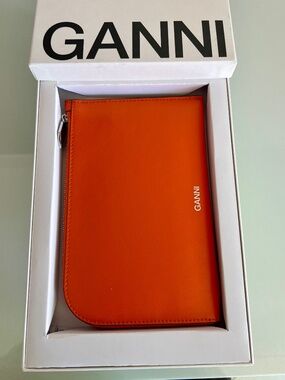 GANNI Dragon Fire Textured Leather Wallet